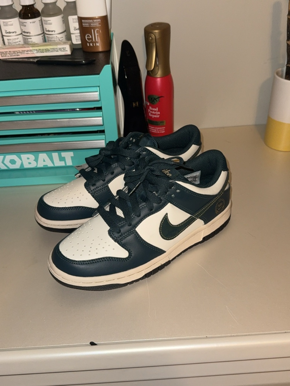 Nike Dunk White & Dark/Army Green